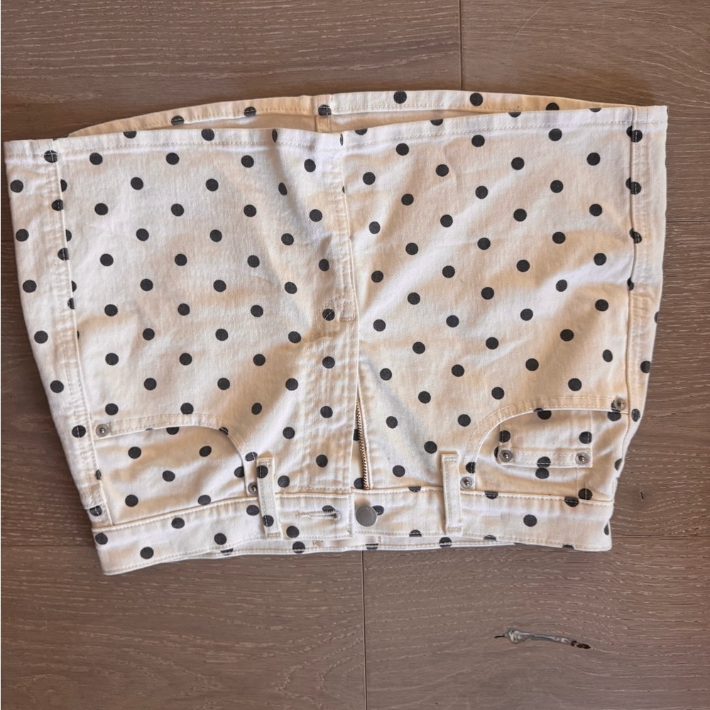 Universal Thread White Polka Dot Jean Shorts